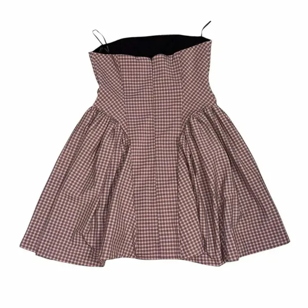 Zara Gingham Print Strapless Mini Dress(Size Small) - Image 7