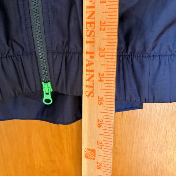 Nike Windrunner Hooded Lightweight Jacket‎ Navy Green Womens Size L 804947 - Image 9