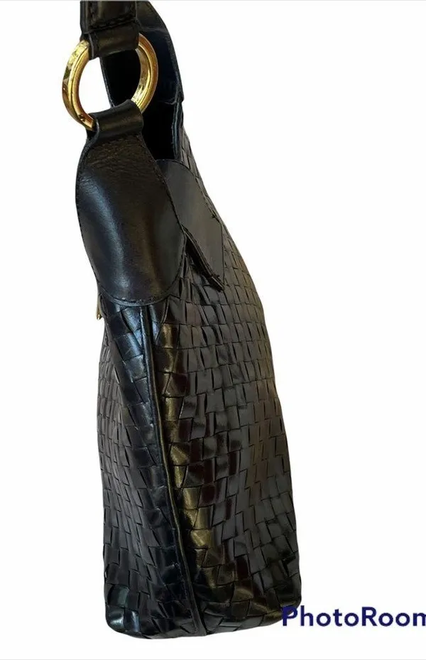 Marc & Marc by Shariff leather bsketweave handbag - Image 3