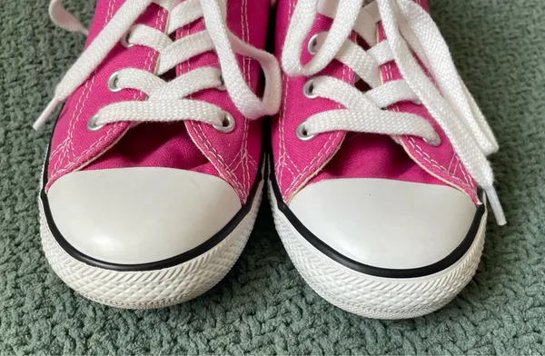 Pink Low Top Converse Sneakers  - Image 3
