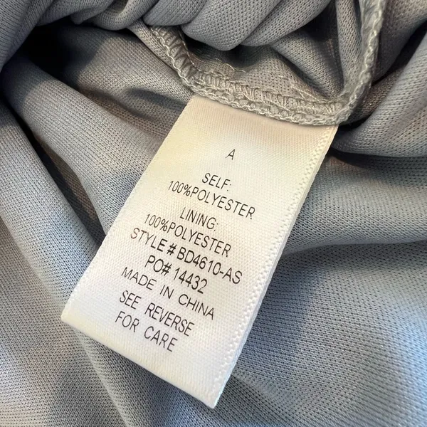 NWT Arula Swiss Dot Vneck Dress, Size A 1X, Dusty Blue, Longsleeve, Short - Image 9