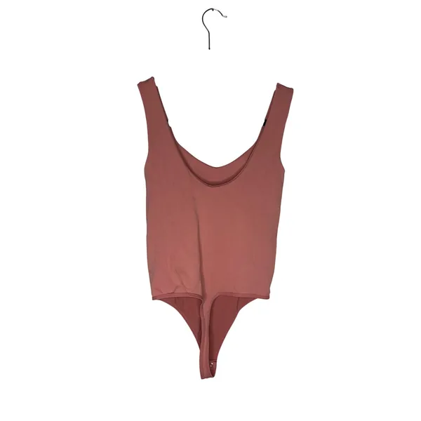 Free People Bodysuit Womens M/L Pink Excellent Intimately Scoop Neck Seamless‎ - Image 3
