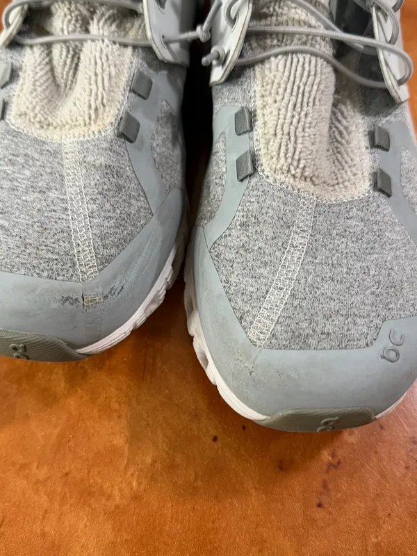 On Running Cloud 5 Terry Running Shoes Sneaker Glacier Grey White size 10.5 - Image 7
