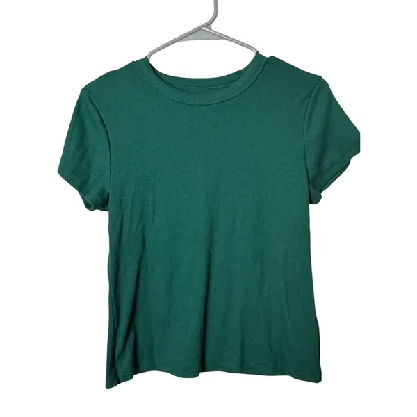 Old Navy Women's Crew Neck Crop Short Sleeve Tee Sz L New With Tag - Image 2
