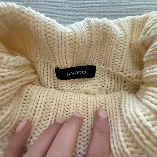 Classic Cream Cable Turtleneck Sweater - Women - Image 3