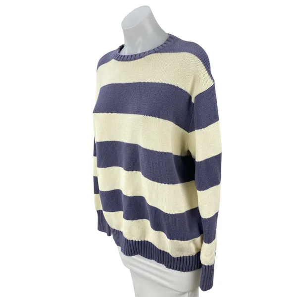 Brandy Melville Brianna Striped Crew Neck Long Sleeve Sweatshirt Sweater Top L - Image 3