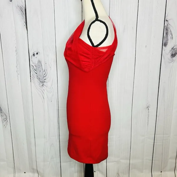 Lucy in the Sky Mini Dress Sz S Red Cocktail Party Night Out - Image 4