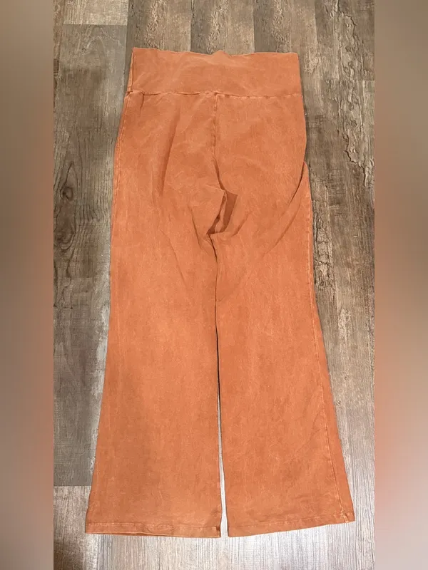 Wide Leg Palazzo Pants Orange Size XXL - Image 4