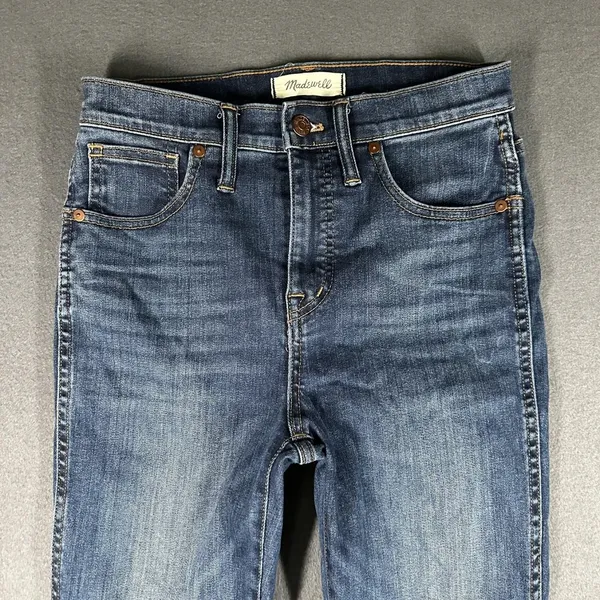 Madewell Jeans Womens 26 Blue 10 Inch High‎ Rise Skinny Stretch Denim G7391 SP20 - Image 3