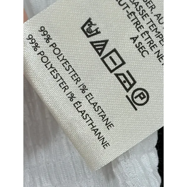 NWT Maeve Anthropologie White‎ Black Trim Ruffle Cropped Cardigan S - Image 9