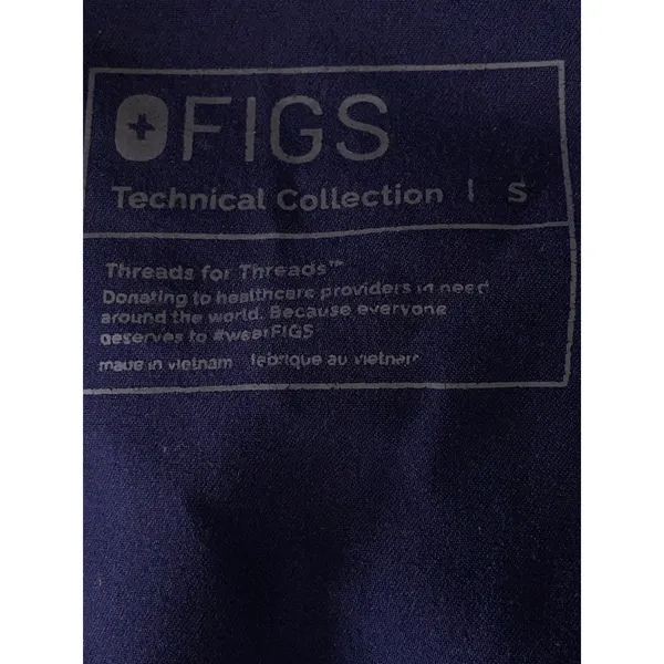 FIGS Casma Three Pocket Scrub Top Womens Medium Dark Blue - Image 5