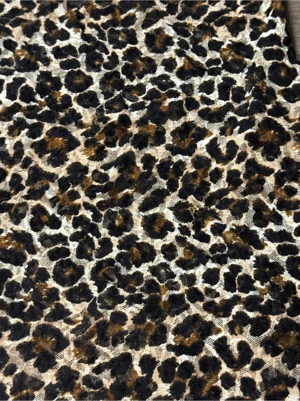 Vintage Victoria's Secret Leopard Print Slip with Black Trim - Image 2