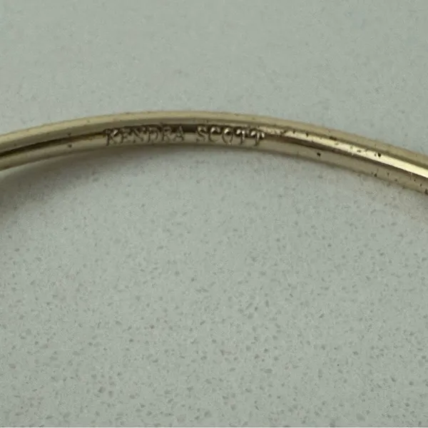 Kendra Scott Andy Bracelet Black Stones and Gold Adjustable Pinch Cuff - Image 7