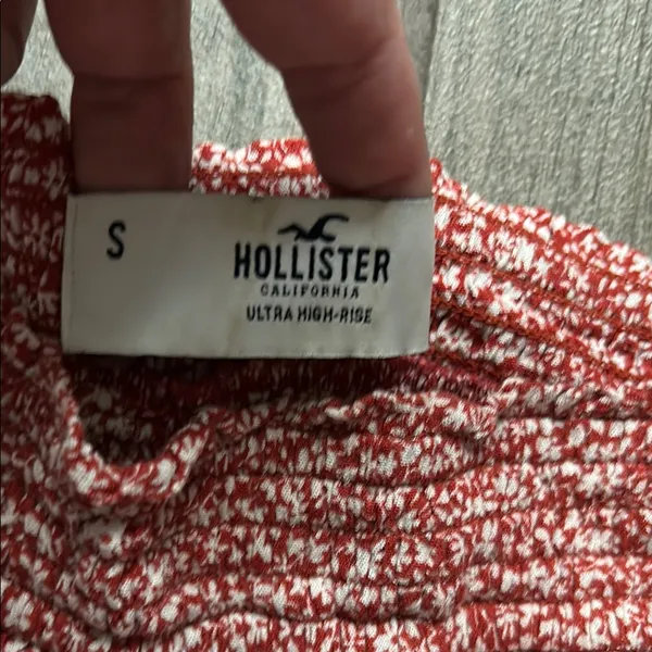 Hollister Red Floral Wide-Leg Pants - Image 2