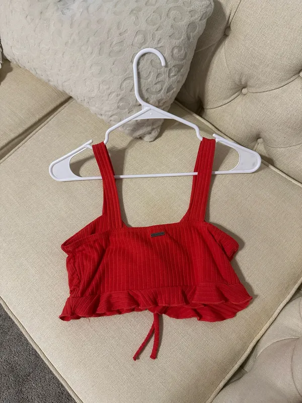 Billabong Red Mimi Crop Top - Image 2