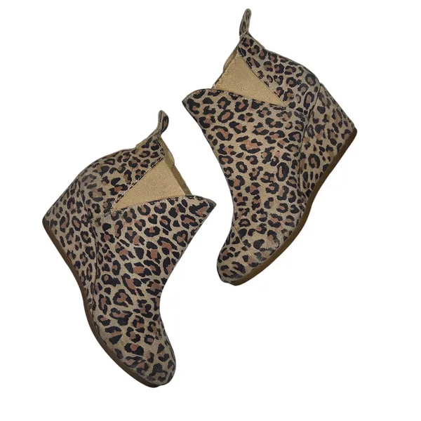 TOMS Kelsey Leopard Print‎ Wedge Ankle Boots 7.5 #1004940619-20 - Image 10