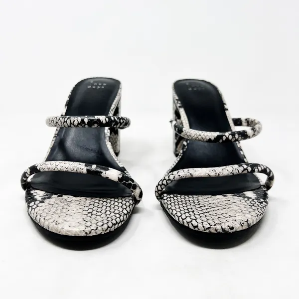 [A New Day] Snake Print Snakeskin Faux Leather Strappy Chunky Block Heels Sz 10 - Image 8