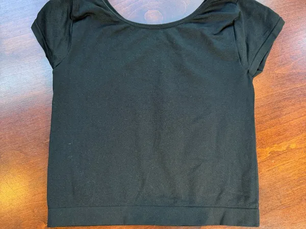 Intimately FREE PEOPLE Seamless Baby Tee T Shirt Black Size Small - Image 3