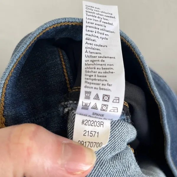 Spanx Womens Distressed Ankle Skinny Denim Pull On Jeans Size Medium - Image 12