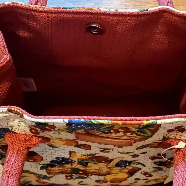 New Longaberger Homestead Collection Fruit Handbag Purse Tote Bag Small - Image 5