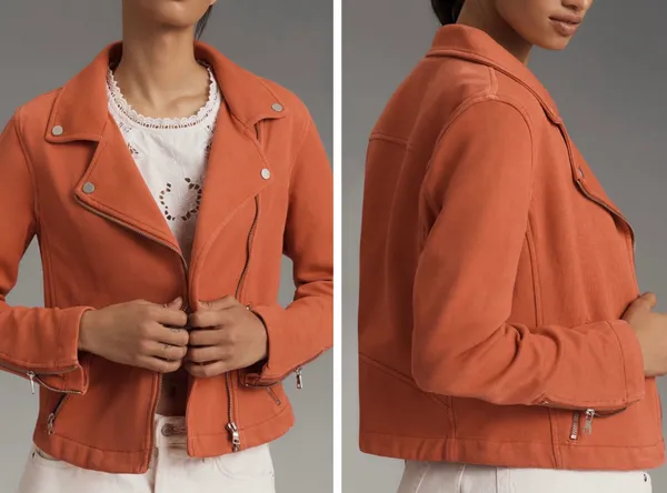 Anthropologie The Sage Knit Moto Jacket, Size S - Image 2