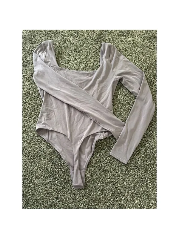 Lululemon Nulu Square Neck Long Sleeve Bodysuit Purple XS - Image 2