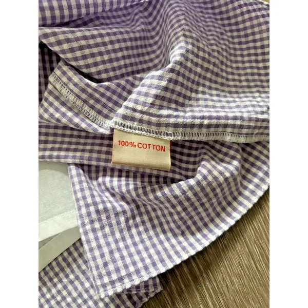 Rungolee Jacqueline‎ Dress Womens XL Purple Gingham Midi Ruffle Cottagecore NWT - Image 7