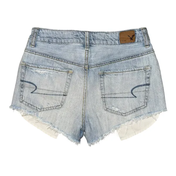 American Eagle Cut Off Jean Shorts High Rise Festival Size‎ 0 Distressed Grunge - Image 5