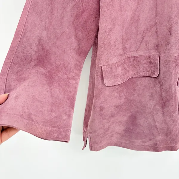Jessica Holbrook Mauve Suede Jacket Sz L NWT Y2K Boho Western Coastal Cowgirl 90 - Image 5