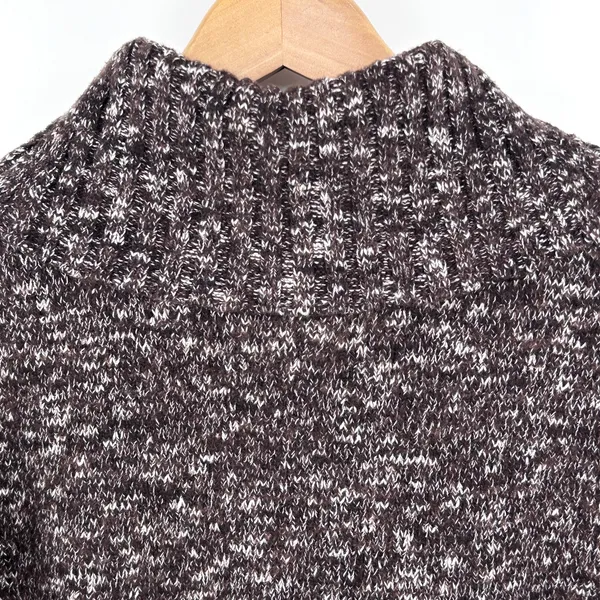 J.Crew Wool Sweater Women's Cowl‎ Neck Preppy Dark Academia Brown White Small - Image 5
