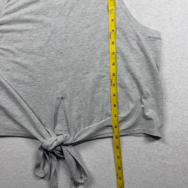 Lululemon Turn to Tie Tank Women’s Size 10 Light Gray Pima Cotton Cropped Tank - Image 7