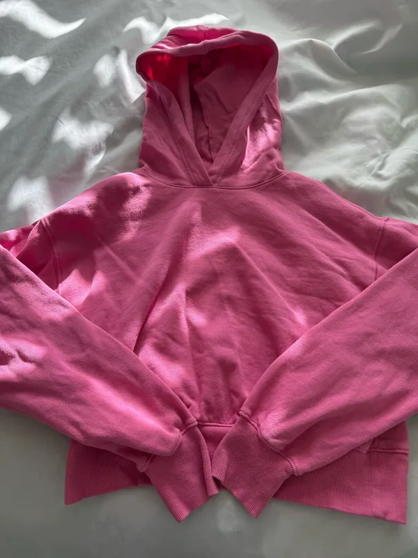 Pink Old Navy Cropped Hoodie - Image 3