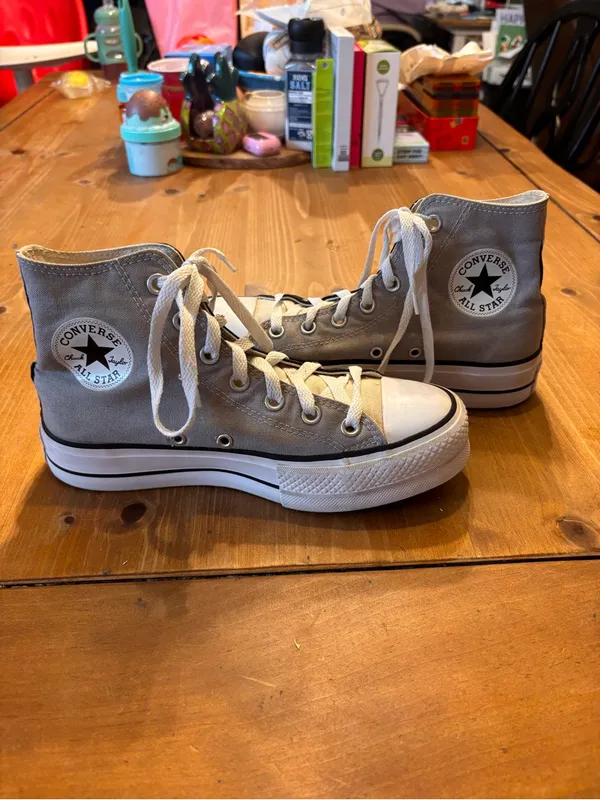 Converse womens custom by you all star lift platform split high top sneakers 7 - Image 7