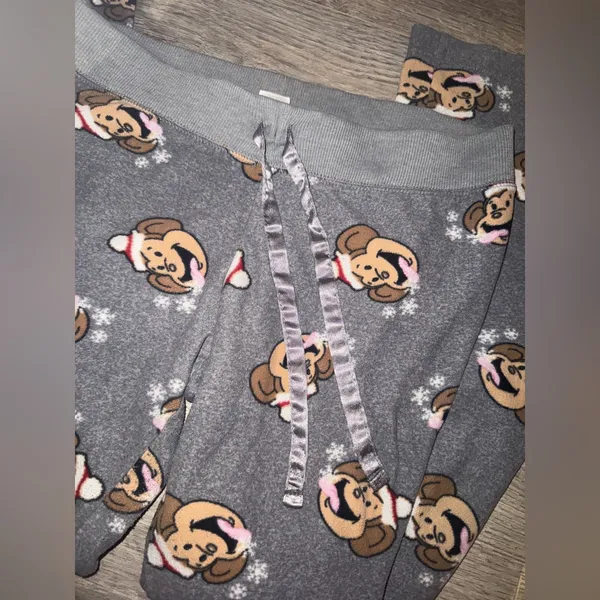 Vintage Y2K Old Aeropostale Lounging Pants - Monkey Catching Snowflakes - Image 8