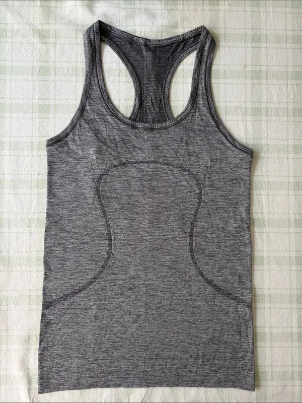 Lululemon Women’s Gray Racerback Active Tank Top - Image 3