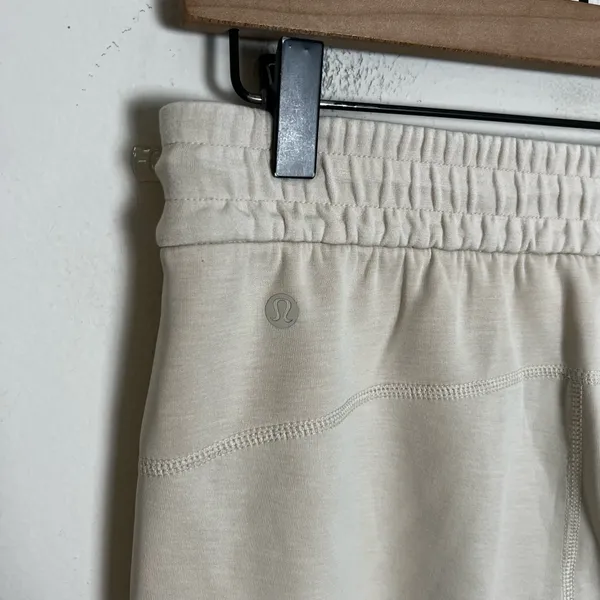 LULULEMON- Brushed Softstreme Split-Hem High-Rise Crop Natural Ivory Athletic - Image 5