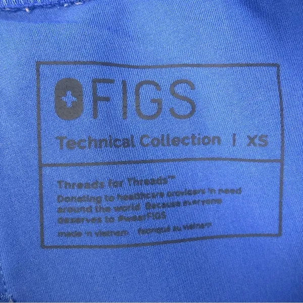 FIGS Zamara Jogger Scrub Pants XS Peri Blue FIONx Stretch Cargo Pockets - Image 9