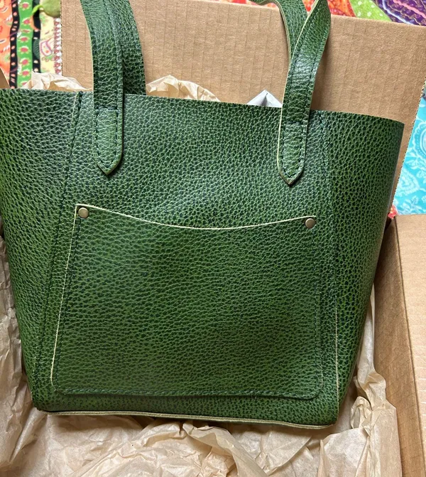 Portland Leather small Juliette tote avocado - Image 2