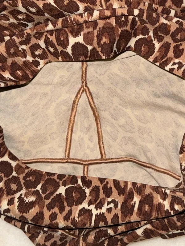 Aerie OFFLINE Leggings Real Me 7/8 High Rise Leopard Print Women’s M Medium - Image 9