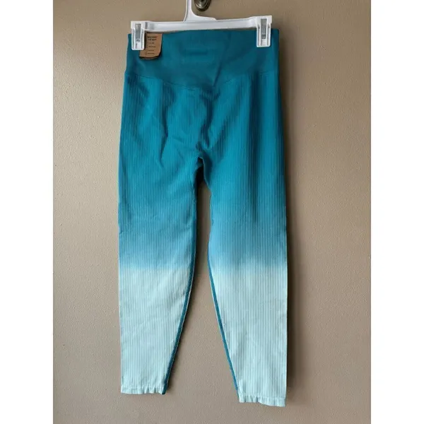 Victoria's Secret Blue Ombre High Waist 7/8 Seamless Tight Women's Size Large - Image 2