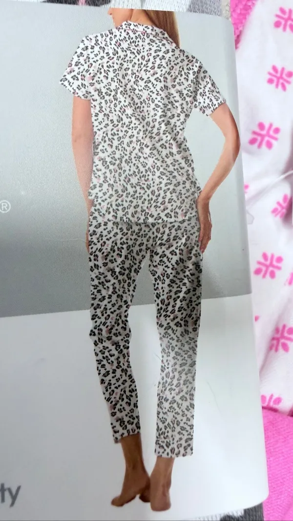 NWT Karen Neuburger Women’s 2-Piece Pajama Set Bundle – Size Large (Leopard & Pi - Image 6