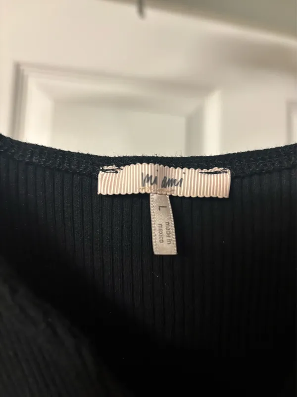 ribbed knit bodysuit Black Size L - Image 2