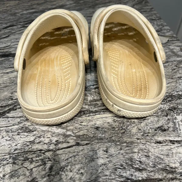 CROCS Cream Sandals with Ventilation and Pivoting Heel Strap - Image 4