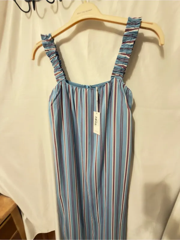 Petal and Pup NWT Alessandra Maxi Dress - Blue Stripe-oversized XS fits M/L - Image 7
