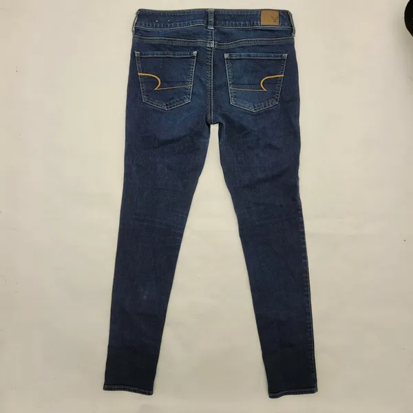 American Eagle Jeans Womens 4 Regular (29x28)‎ Blue Jegging Skinny Stretch Denim - Image 2