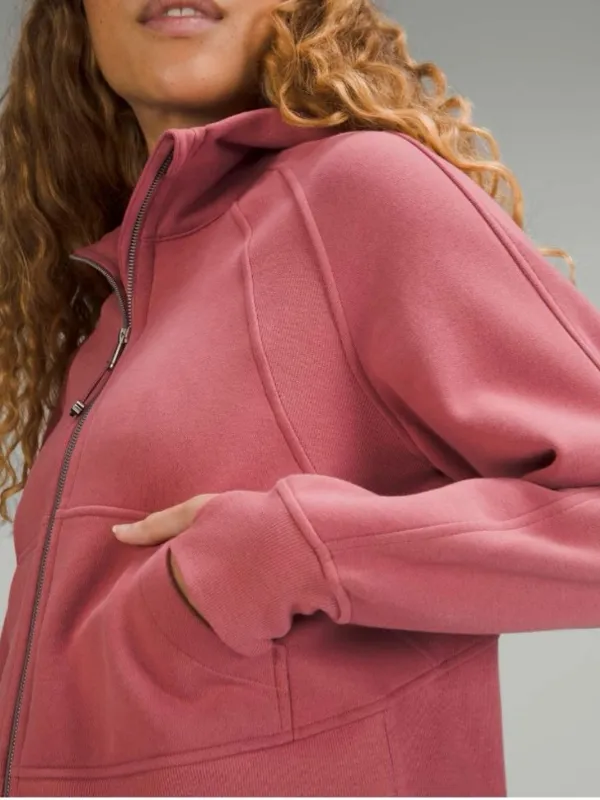 Lululemon Scuba Oversized Full Zip Hoodie Sweatshirt Brier Rose Pink Sz XS/S - Image 2