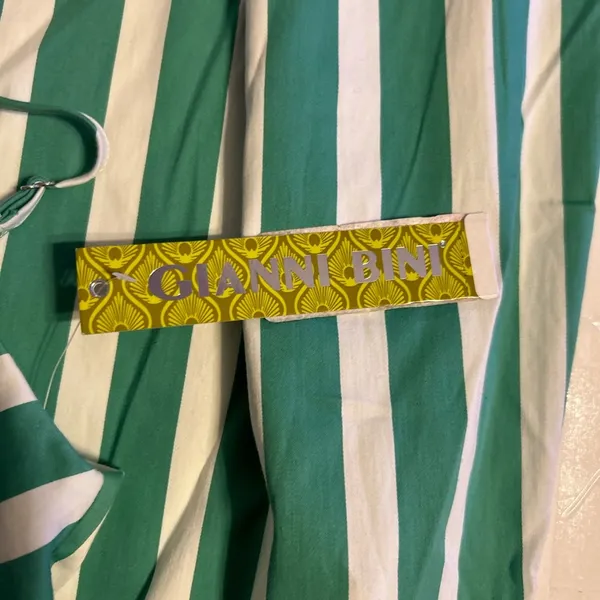 Gianni Bini green & white stripe sleeveless dress size 2 - Image 5