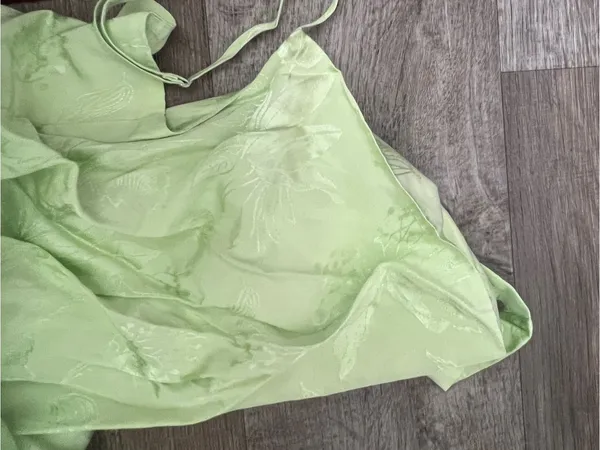 NWT For Love & Lemons Ilana jacquard Midi Dress in Green size M - Image 14
