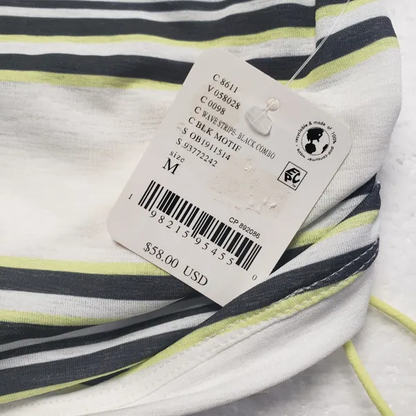 Free People Movement Women's Sport Mode Muscle Tank in Wave Stripe Black Combo size M NWT - Image 7