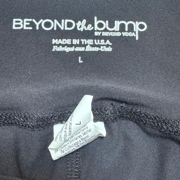 Beyond‎ the Bump Beyond Yoga Maternity Leggings Black Striped SP3431M Size Large - Image 5